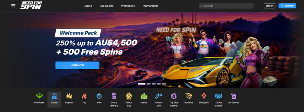 Need for Spin casino review for Australian players
